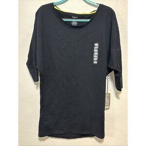 NWT Zaggora Size Large L  Work Out  Top Tank black  Lounge 100% Cotton New